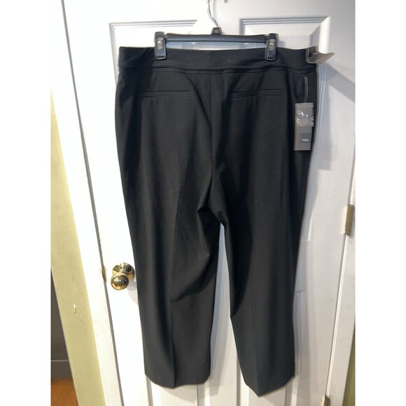 Mossimo Dress Pants Womens Plus Short 20WS Black flat front wide leg Trousers - Picture 10 of 11